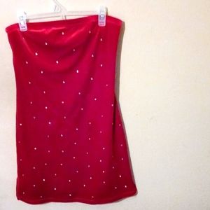 Red short festive dress